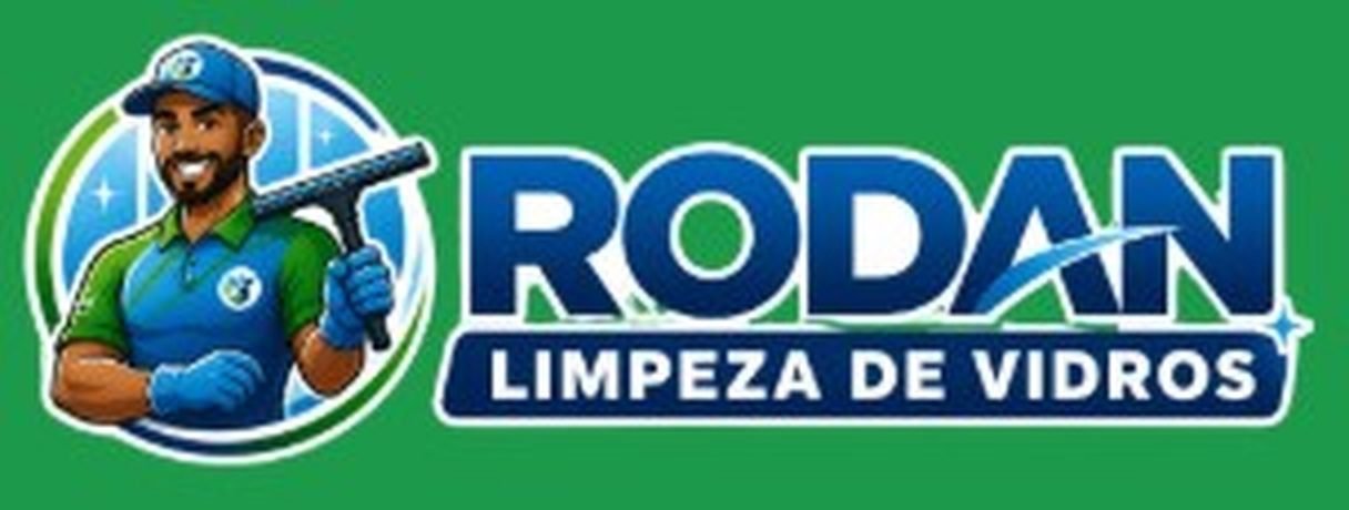 Rodan Limpeza de Vidros — logo com mascote